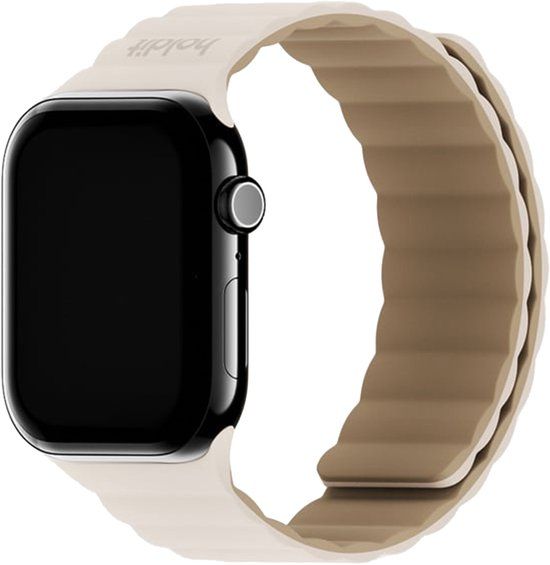 Holdit Siliconen bandje magneet voor de Apple Watch | 38/40/41/42 mm - Light Beige / Beige