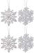Decoris Kersthangers - 4x - zilver - sneeuwvlok/ster - 12 cm