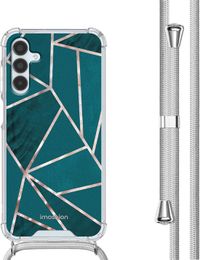 iMoshion Hoesje Samsung Galaxy A15 (5G/4G) - Design Hoesje met Koord - Petrol Green Graphic