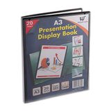A3 Habercrafts A3 20 Pocket (40 Views) Flexibele Hard Cover Display Book Presentation Folder Folio