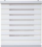 Storesdeco - Premium Duo rolgordijn met aluminium afwerking Wit, 200x250 cm