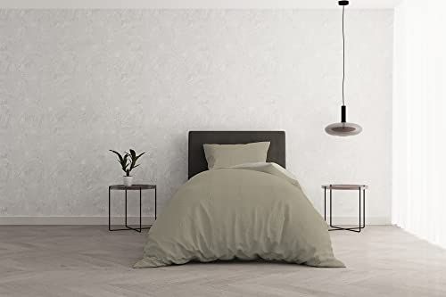 MB HOME ITALY Beddengoedset MB Home Supreme - eenpersoonsbed - taupe/crèmekleuren