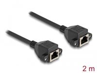 Delock RJ50 Extension Cable female to female S/FTP 2 m black