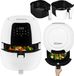 Zeegma KNAPPER GRAND Airfryer XXL - Heteluchtfriteuse 1800 W met 9 Kookprogramma’s, 6L Mand, 7,7L Kom, Temperatuurbereik van 60-200°C, Vaatwasmachinebestendig, Snelle Opwarming en Vetvrije Bereiding van Maaltijden voor het Hele Gezin