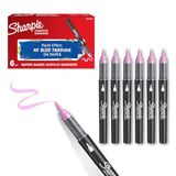 Sharpie Creative Marker Acrylverfmarkers | Brushtip | Verfmarkers op waterbasis | Inkt loopt niet door en geschikt voor de meeste oppervlakken | Roze | 6 stuks