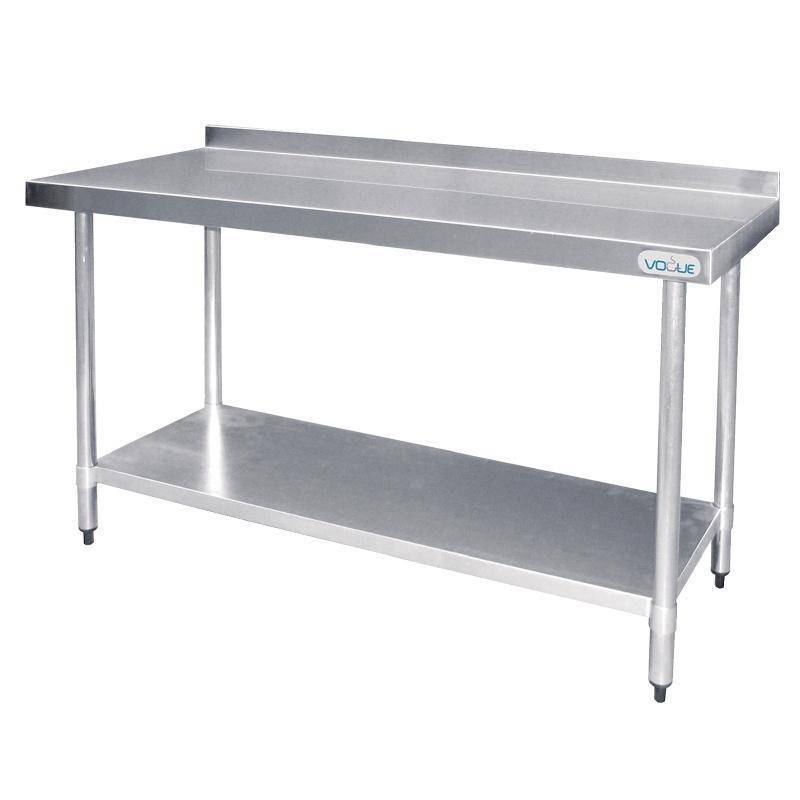 Vogue Werktafel met Spatrand RVS | 5 Formaten