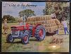 I&S Massey Ferguson 135 Zomer op de boerderij. Plaque murale en métal en relief 30 x 40 cm