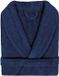 Panda Duplex Pure Badjas Badstof Uni Pure Royal met Shawlkraag Donker Blauw Maat S