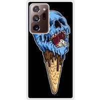 Icecat Bedrukt siliconen hoesje compatibel met Galaxy Note 20 Ultra Ice cream skull