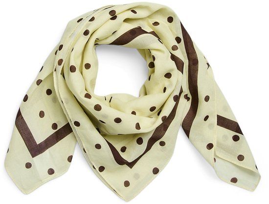 PIECES PCPHILINE SQUARE SCARF BC - Katoen - French Vanilla