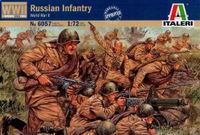 Italeri Modelbouwpakket Militaire voertuigen - 6057 Russian Infantry - Russische Soldaten WWII - 46 Figuren Plastic - 1:72