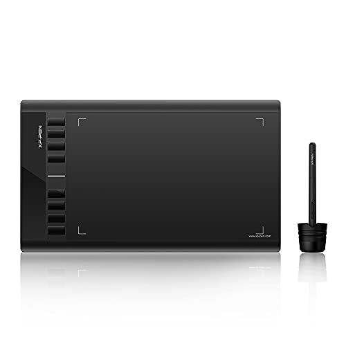 XP-Pen Star 03 V2 grafische tablet, 10 x 6 inch tekenpad, batterijvrije pen met 8192 drukniveaus en 266 RPS, 8 ExpressKeys voor digitaal tekenen en handteingen