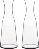 Bormioli Rocco Glazen water karaffen van 1 Liter - 3x - Atelier- Sapkannen/waterkannen/schenkkannen - H28 cm