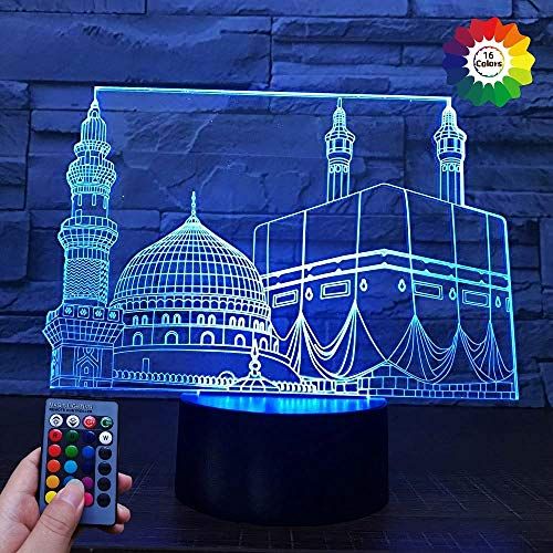 HPBN8 Ltd Creatieve 3D Islamitisch Kasteel Nachtlampje - LED Tafellamp - Verjaardagscadeau - Kinderen Cadeau - Kerst Decoratie