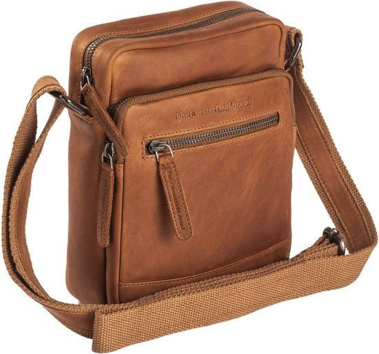 The Chesterfield Brand Schoudertas Birmingham Cognac - Heren
