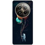 Cosmonaute aux ballons Bedrukt siliconen hoesje compatibel met Realme 12 Pro 5G, Realme 12 Pro Plus 5G