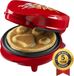 Bestron Paw Patrol wafelijzer, mini-wafelijzer in uniek Paw Patrol-design, ideaal voor kinderverjaardagen, Pasen en Kerstmis, met kookindicator, Ø 10 cm, officiële licentie, kleur: rood