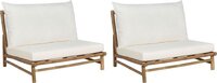 TODI - Fauteuil set van 2 - Lichthout/Wit - Bamboe