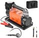 Merkloos 12V Luchtcompressor - Draagbare Bandenpomp - Digitale Drukmeter - Debiet 200 L/min - Max. Druk 150 PSI (10,3 bar) - Offroad Geschikt - Met Adapterset voor Auto/SUV/Camper/4x4