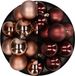 Merkloos / Sans marque Kaemingk B.V. Kunststof Kerstballen 6 cm - 24 stuks - Bruin/Mahonie Bruin