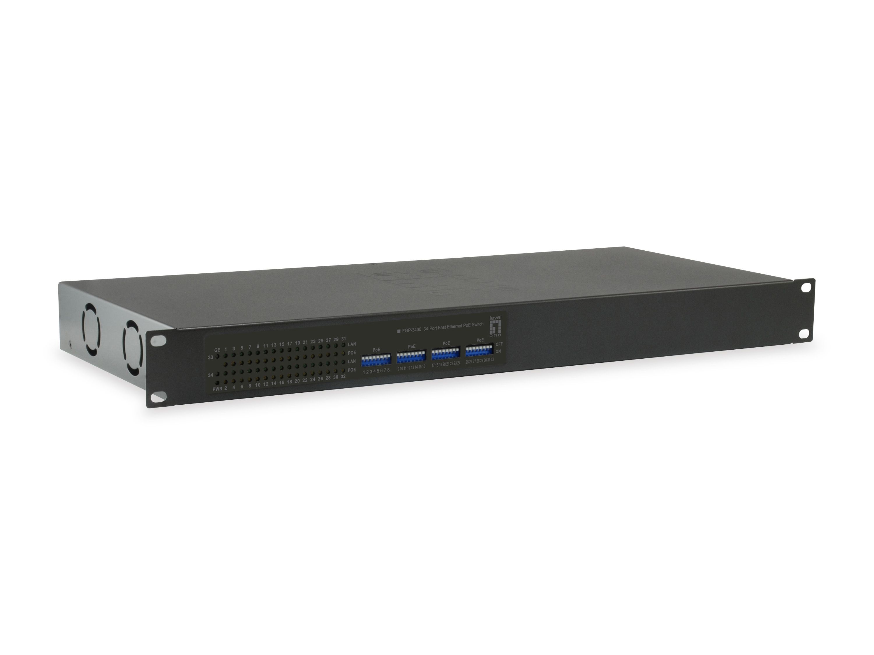 LevelOne FGP-3400W250 - Netwerk Switch - Zwart