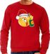 Bellatio Decorations foute kersttrui/sweater heren - Dronken - rood - Merry Kristmus S
