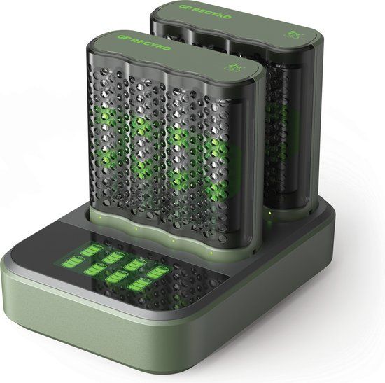 GP USB-lader M451 + 8xAA 2600mAh + Dockingstation - Batterijoplader