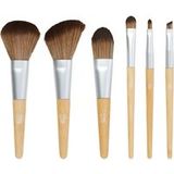 CIEN BEAUTY Set de pinceaux à maquillage, avec manches en bambou. (mini-pinceaux cosmétiques 6 pièces)