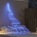 vidaXL Sapin de Noël LED avec piquets de terre Bleu 306 cm Métal