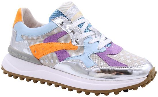 Floris van Bommel Zilveren Lage Sneakers Vrouwen Maat 38