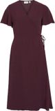 VILA VILOVIE ROBE MIDI ENVELOPPANTE MANCHES COURTES - NOOS Robe Femme - Fig - Taille 40