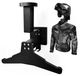 Support de casque de moto mural - Bois et acier - Capacité de charge de 68 kg - Noir