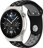 Strap-it Huawei Watch GT 3 Pro 46mm sport band - zwart/grijs