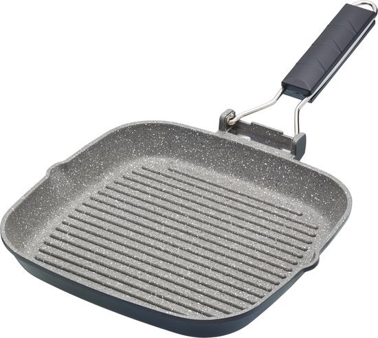 Masterclass Gietaluminium Grillpan 20cm - Opvouwbaar Handvat