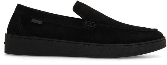 Manfield - Heren - Zwarte suède loafers - Maat 43