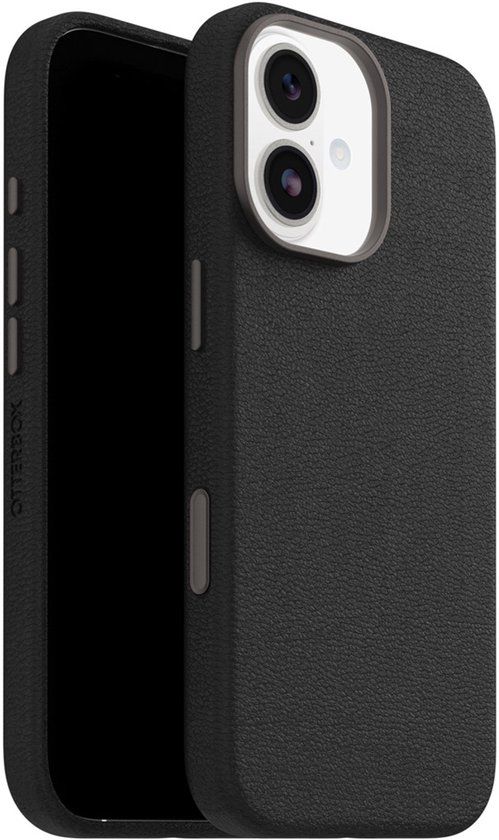 Otterbox Symmetry Cactus - iPhone 17 Backcover - Leer - Zwart - MagSafe