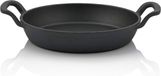 Merkloos Gietijzeren pannetje - Serveerschaal - Buiten koken - Al ingebrand - Ø 20 cm - Zwart