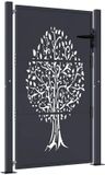 vidaXL Poort 105x130 cm Staal Antracietkleurig