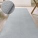 ANRO Tapis de bain Gris 90x160cm Fin 3mm Antidérapant Tapis de douche Microfibre Lavable