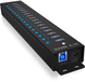 ICY BOX IB-HUB1717-U3 - USB 3.2 Gen 1 Hub - 17-poorts - Zwart
