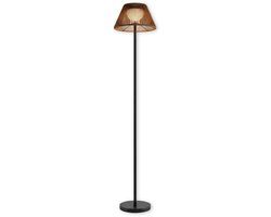 ZOLUNA Sofie Solar Vloerlamp - Buitenlamp op Zonne-energie - 400 Lumen - Dimbaar - Inclusief Afstandsbediening - Warm Wit - Zwart