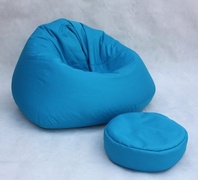 Viking Choice Zitzak beanbag blauw - 70x100x100 cm - Loungestoel Zitkussen