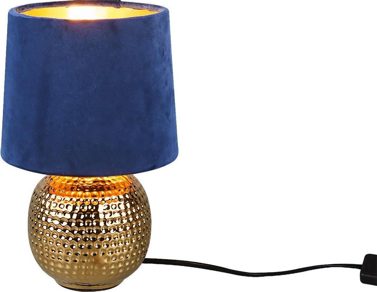 Reality Tafellamp Sophia - Goud - Blauw - Keramiek - E14 - 2021