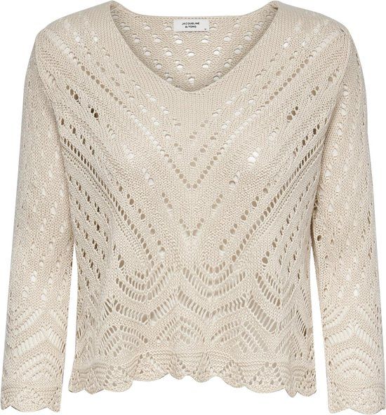 JDY JDYNEW SUN 3/4 CROPPED Trui - Dames - Maat M - Tapioca