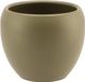 DK Design Bloempot/plantenpot Vinci - olijfgroen mat - voor kamerplant - D11 x H14 cm