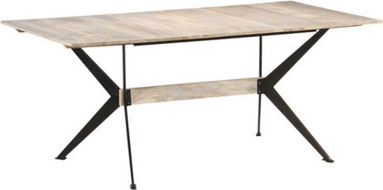 vidaXL Eettafel 180x90x76 cm massief mangohout