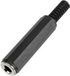 Tru Components 595216 Jackplug 6.35 mm Bus, droit Nombre de pôles : 2 Mono Noir 1 pièce(s)