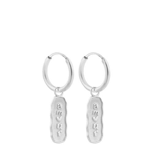 Label Kiki silver plated oorbellen Amour