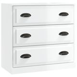 vidaXL Dressoir hoogglans wit 70x35x67,5 cm bewerkt hout