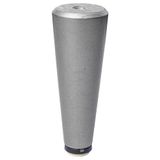 Wagner meubelbeen/bankpoot/meubelvoet/bankvoet design beuken conisch - 57/30 x 160 mm, massief beukenhout, zilver, incl. QuickClick® softglijders Ø 25 mm, binnendraad Ø 10 mm - 12771401